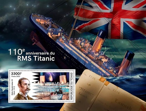 Foglio francobolli rms titanic - foglio,