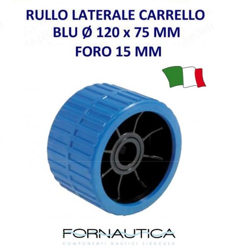 Rullo laterale carrello blu - laterale,